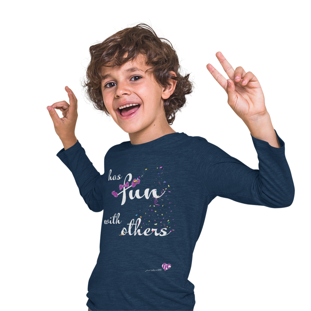 Has Fun with Others — Youth Long Sleeve Tee