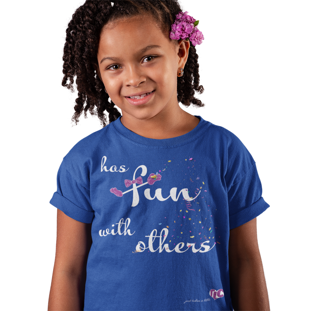 Has Fun with Others — Youth Dark Tee
