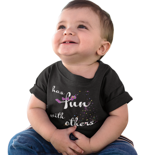 Has Fun with Others — Toddler Dark Tee