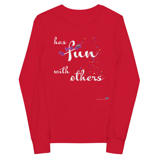 Has Fun with Others — Youth Long Sleeve Tee