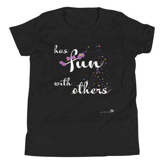 Has Fun with Others — Youth Dark Tee